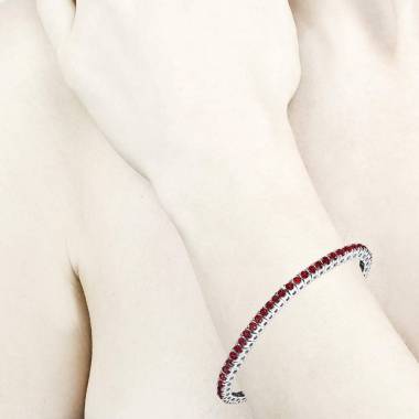 Bracelet diamant or blanc Tennis