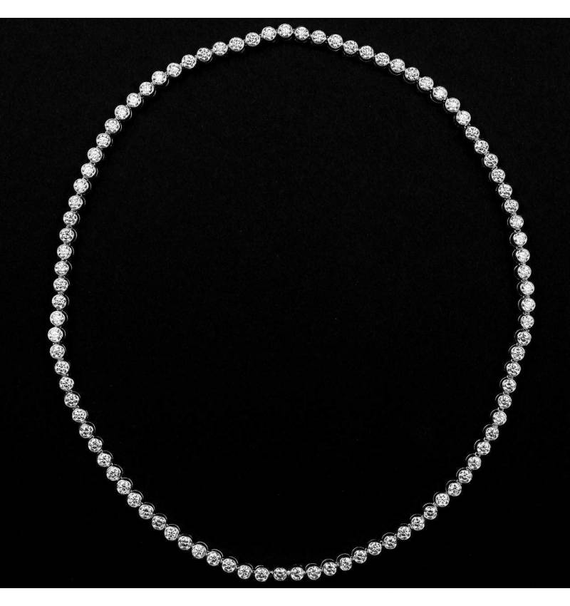 Collier diamant or blanc Perle de diamants