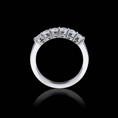 Alliance pavage diamant 0,5 carat or blanc Xena