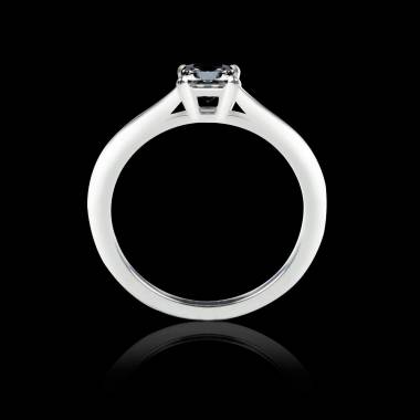 Solitaire diamant noir or blanc My Love