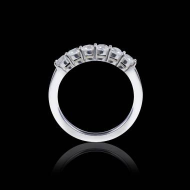 Alliance pavage diamant 0,5 carat or blanc Cassiopa