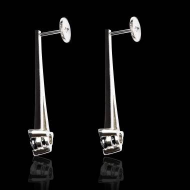 Boucles d'oreilles diamant noir Plena Luna