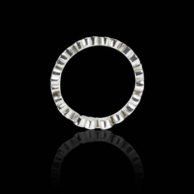 Bague Solitaire diamant noir 0,6 carat or blanc Neptune