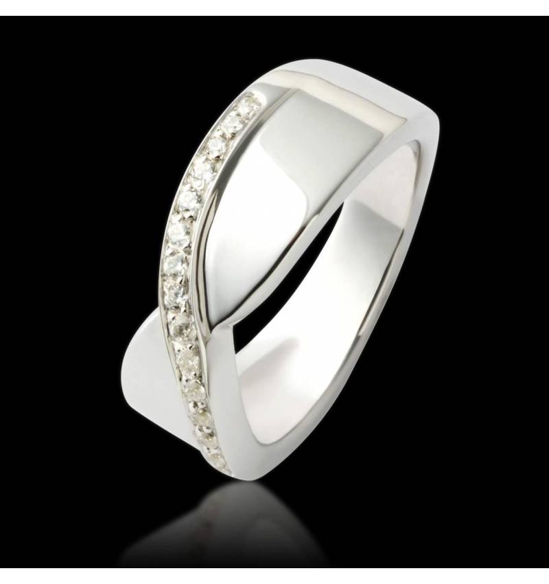 Bague de fiançailles diamant or blanc Eternelle Bague de fiançailles diamant or blanc Eternelle