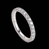 Alliance de mariage pavage diamant 0,7 carat platine Eve
