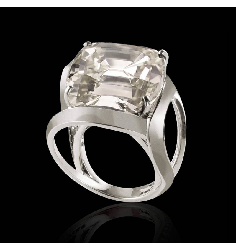 Solitaire diamant or blanc Future Solo