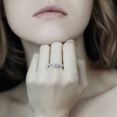 Bague diamant pavage diamant or blanc Marie 