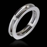 Alliance de mariage pavage diamant 0,7 carat platine Liliana