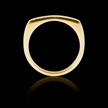 Bague Homme pavage diamant 0,6 carats or jaune Complications