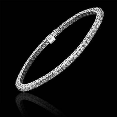 Bracelet diamant or blanc Tennis