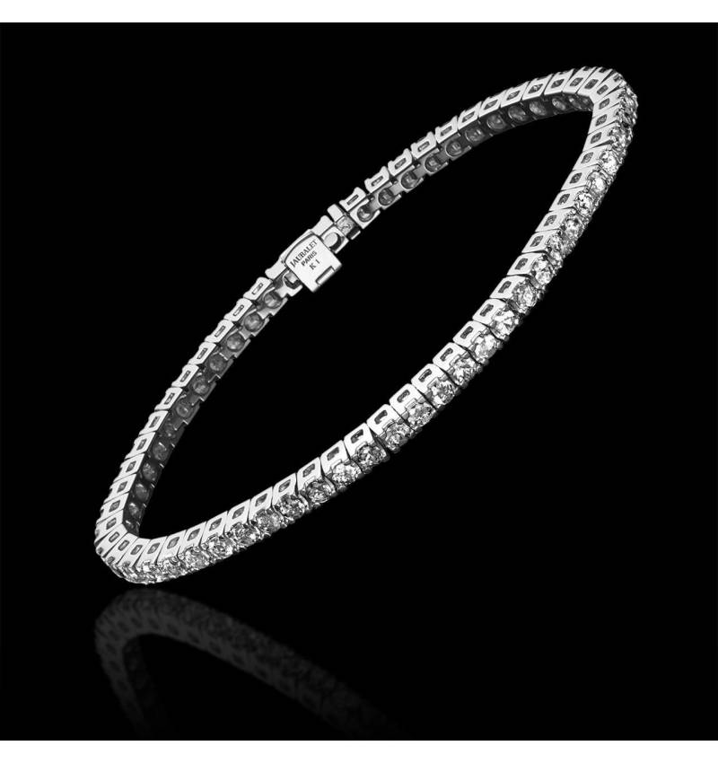 Bracelet diamant or blanc Tennis