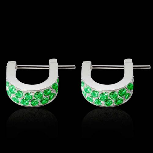 Boucles d'oreilles émeraude Fuseaux