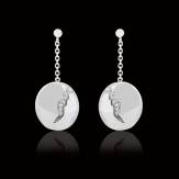 Boucles d’oreilles pavage diamant or blanc Quake