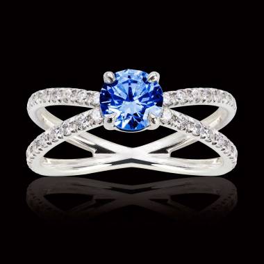 Bague saphir bleu Amandine