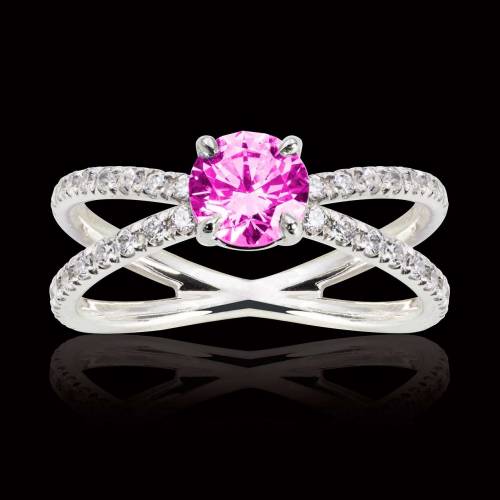 Bague saphir rose Amandine