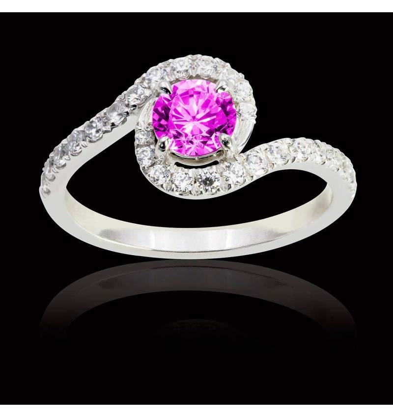 Bague saphir rose Lilou