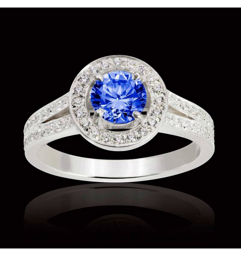 Bague saphir bleu Sarah