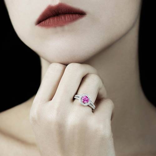 Bague saphir rose Sarah