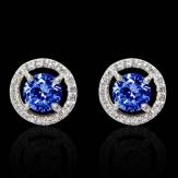 Boucles d'oreilles saphir bleu Soleil