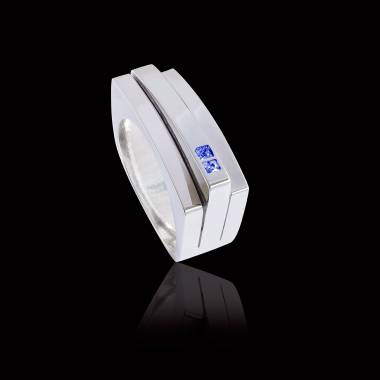 Bague saphir bleu Sensus