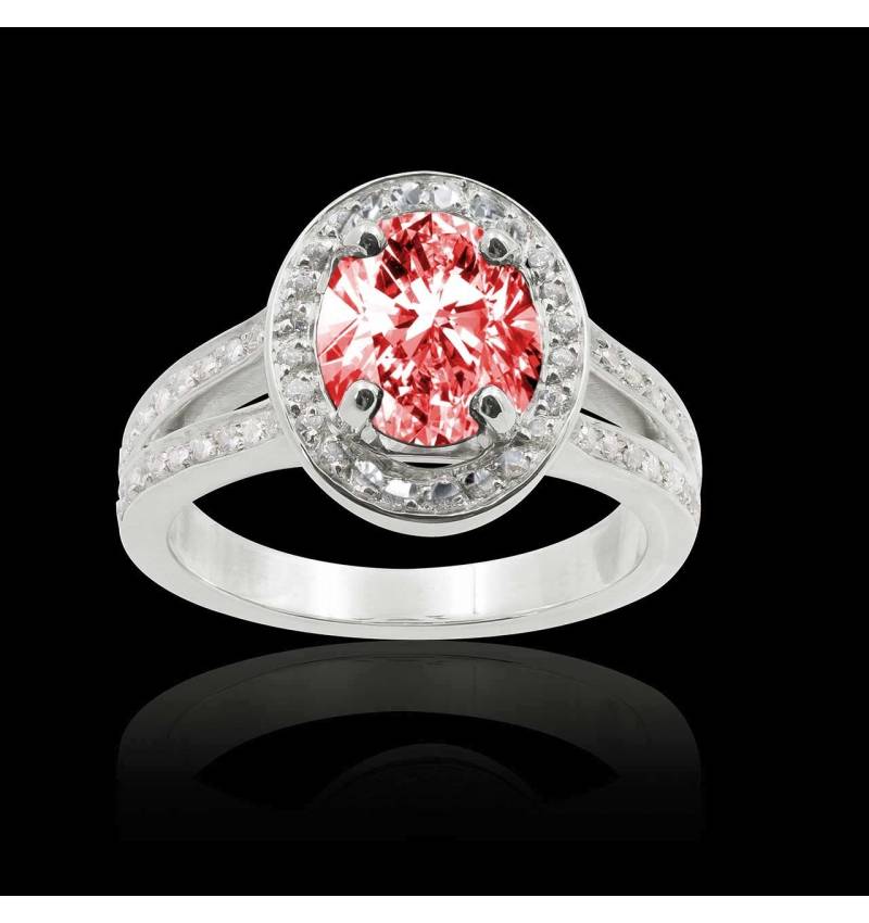 Bague de fiançailles rubis ovale Sarah