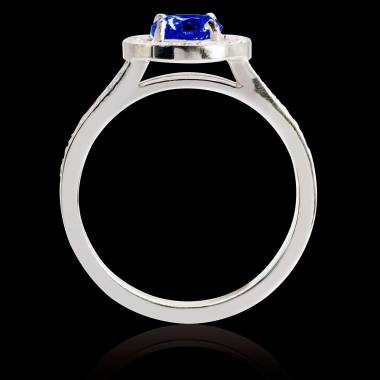 Bague saphir bleu ovale Sarah