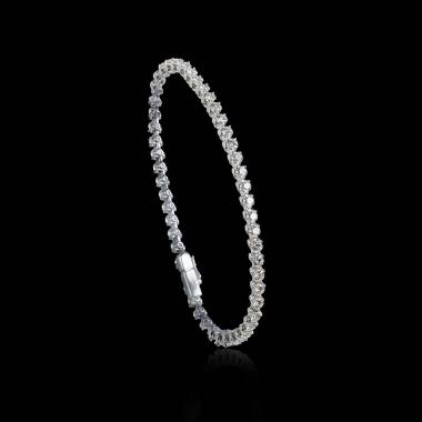 Bracelet diamant or blanc Rivière