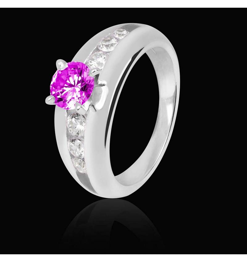 Bague saphir rose Léa