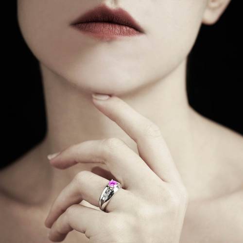 Bague saphir rose Léa