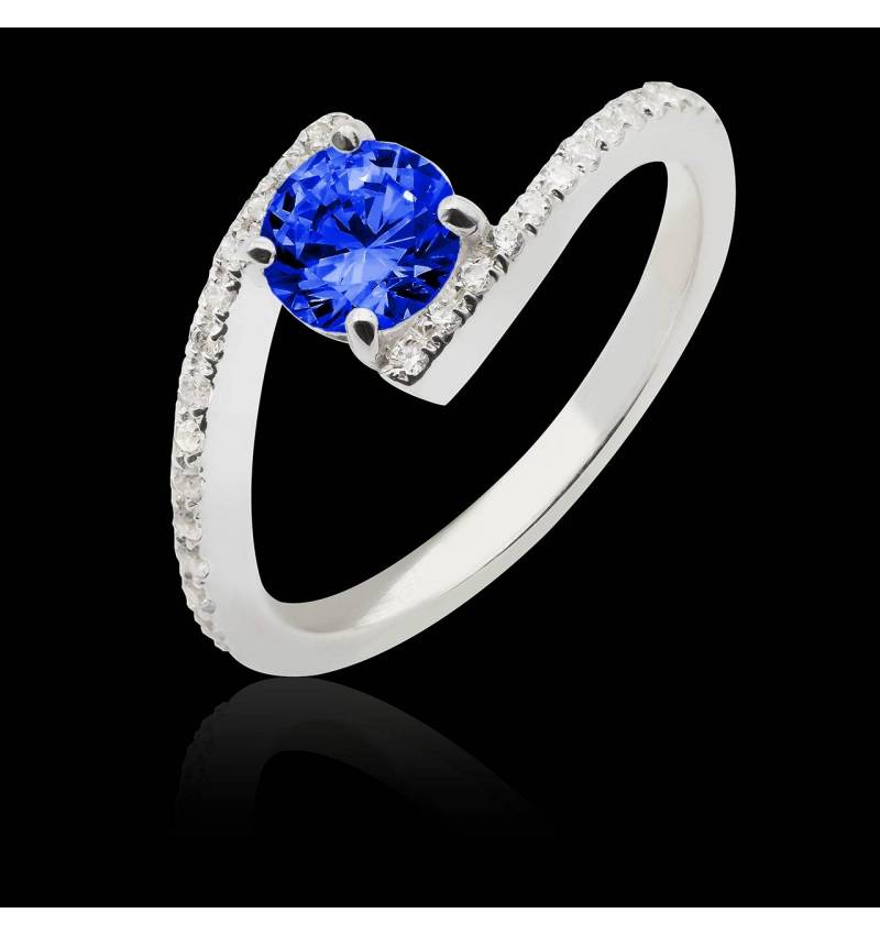 Bague saphir bleu Lola