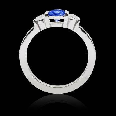 Bague de fiançailles saphir bleu Mila