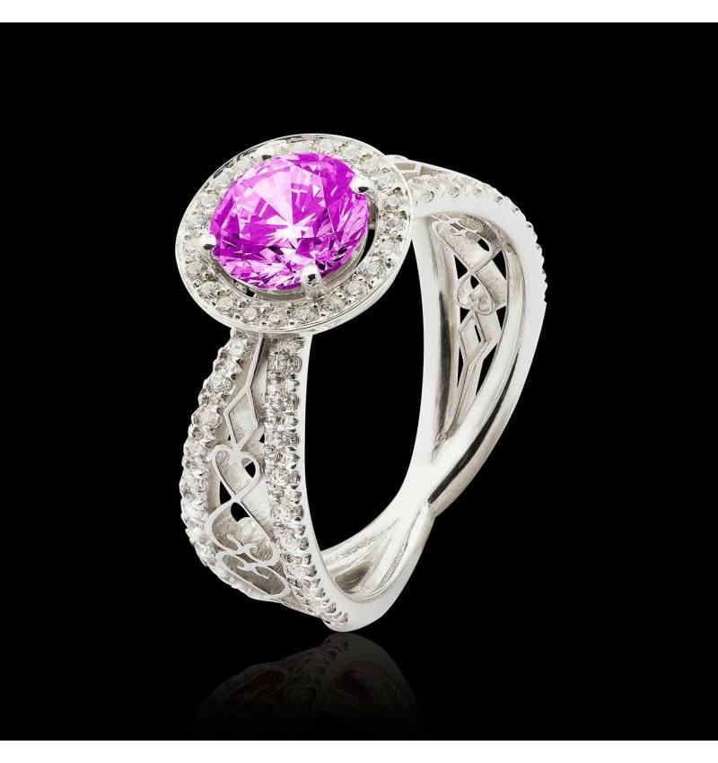 Bague saphir rose Barbara