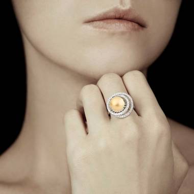 Bague perle gold Corinne