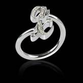 Alliance de mariage pavage diamant 0,5 carat or blanc You&Me