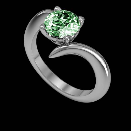 Bague Tsavorite Serpentine