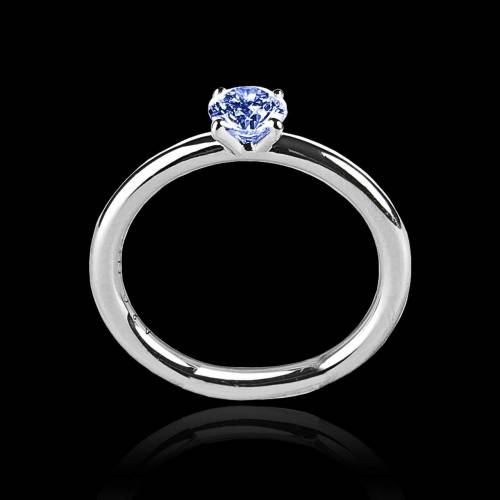 Bague de fiançailles Tanzanite bleue Anja