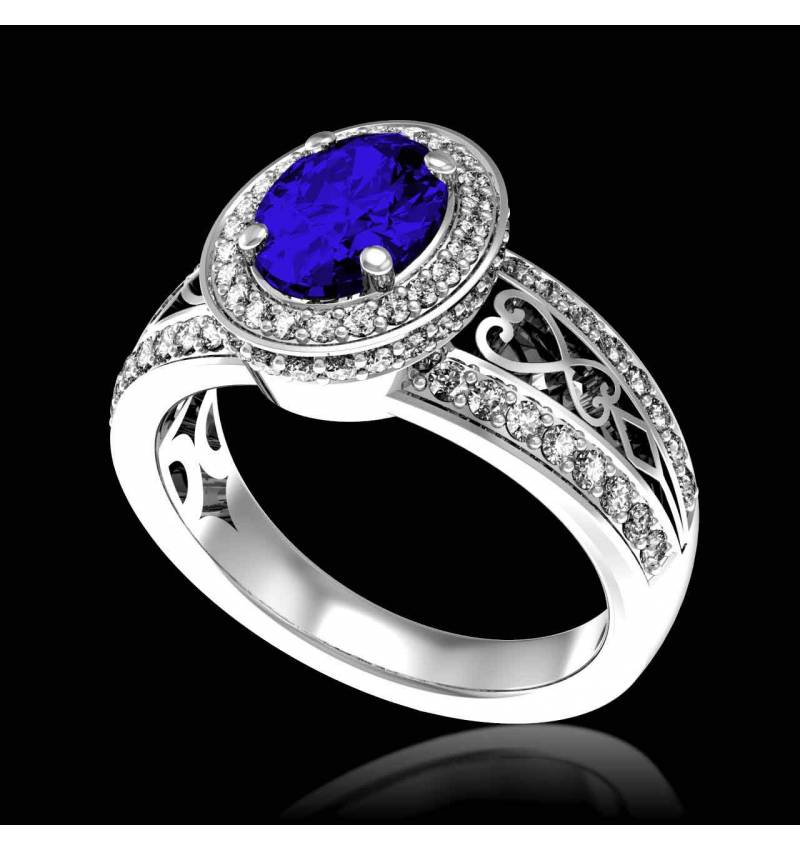 Bague de fiançailles Tanzanite Tsarine