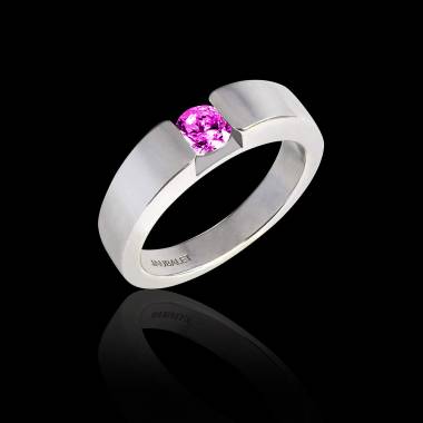 Bague de fiançailles Tourmaline rose Pyramide