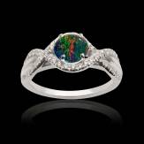 Bague opale noire Juliette