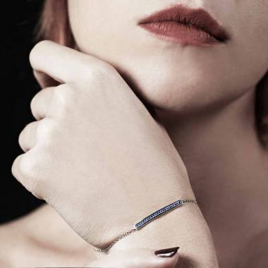 Bracelet saphir bleu Pavé