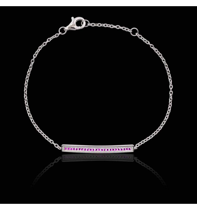 Bracelet saphir rose Pavé