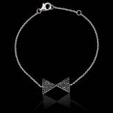 Bracelet diamant noir Noeud Papillon