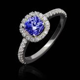 Bague saphir bleu-diamant-Alice