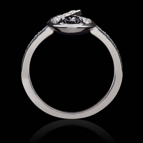 Bague diamant noir-diamants-Flamme