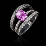 Bague saphir rose- or blanc-Heloise