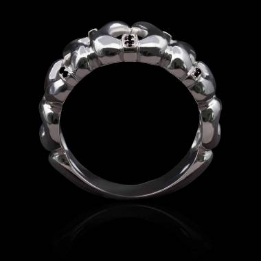 Bague diamant noir-or blanc-diamant-Boreale