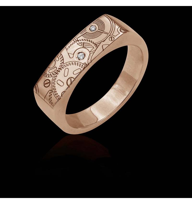 Bague homme- or rose-diamant-Complications