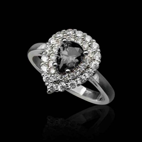 Bague diamant noir Maelle