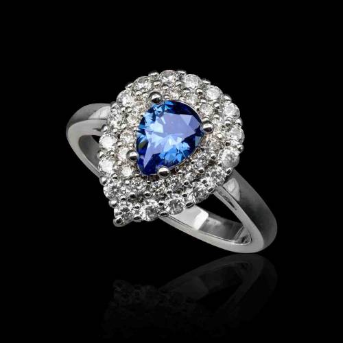 Bague saphir bleu Maelle