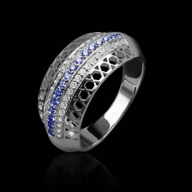 Bague saphir bleu Vanda